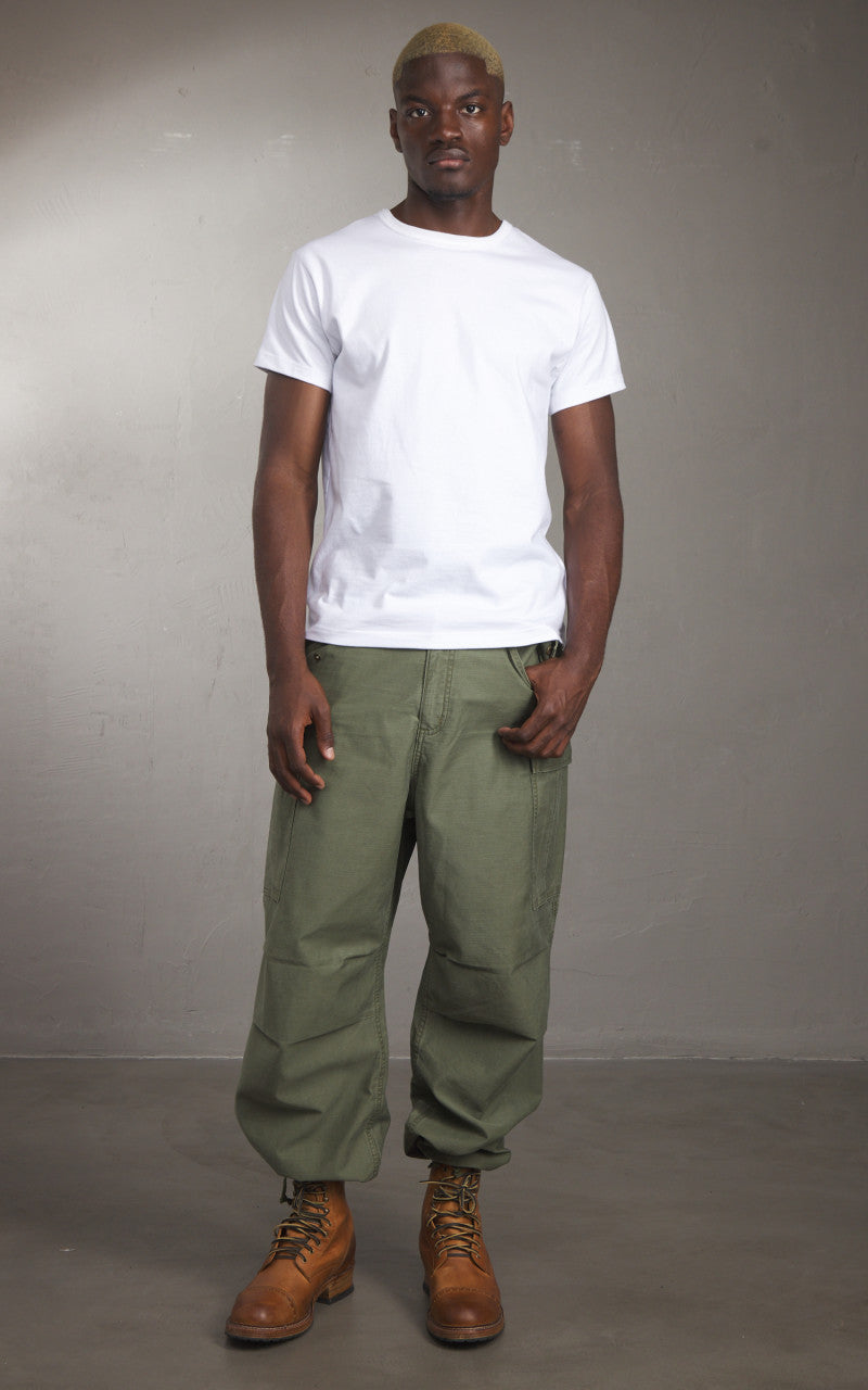Denham Archive Cargo Pant Heavy Satin Army Green