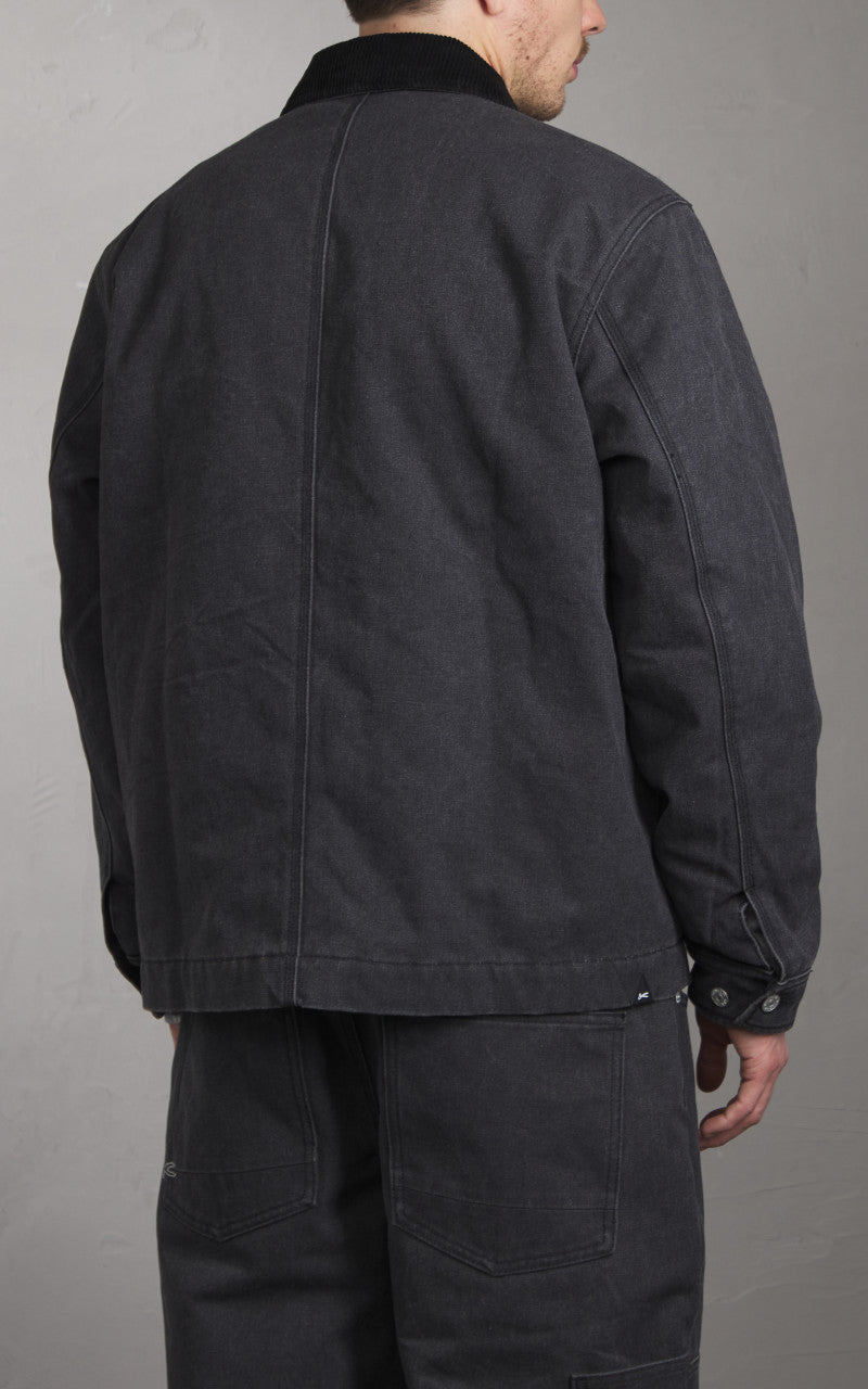 Denham Liam Worker Jacket Heavy Cotton Canvas Raven