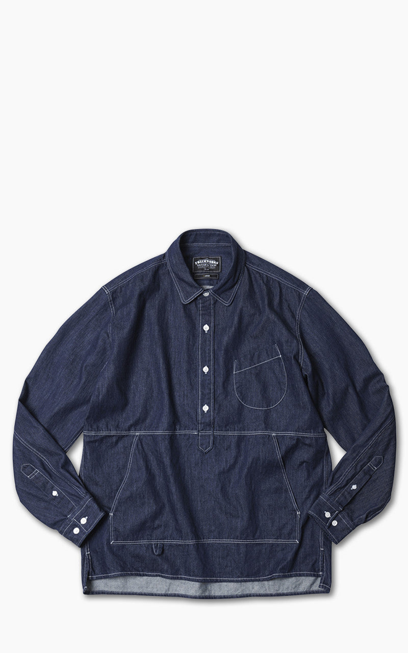 FrizmWORKS Denim Anorak Shirt Indigo