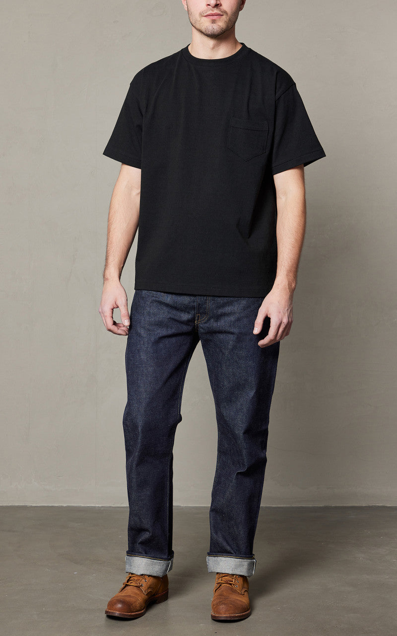 Denime Lot 263 Crew Neck Pocket T-Shirt Black