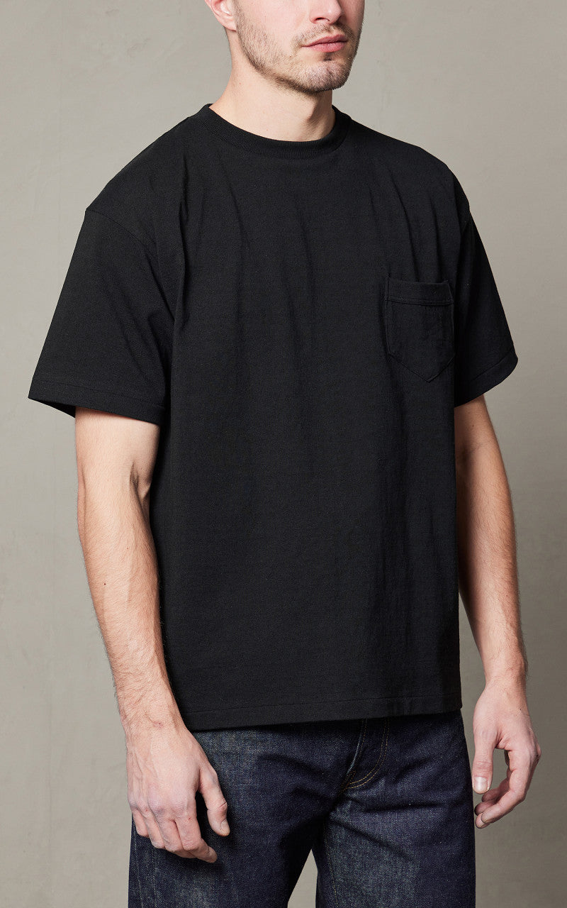 Denime Lot 263 Crew Neck Pocket T-Shirt Black