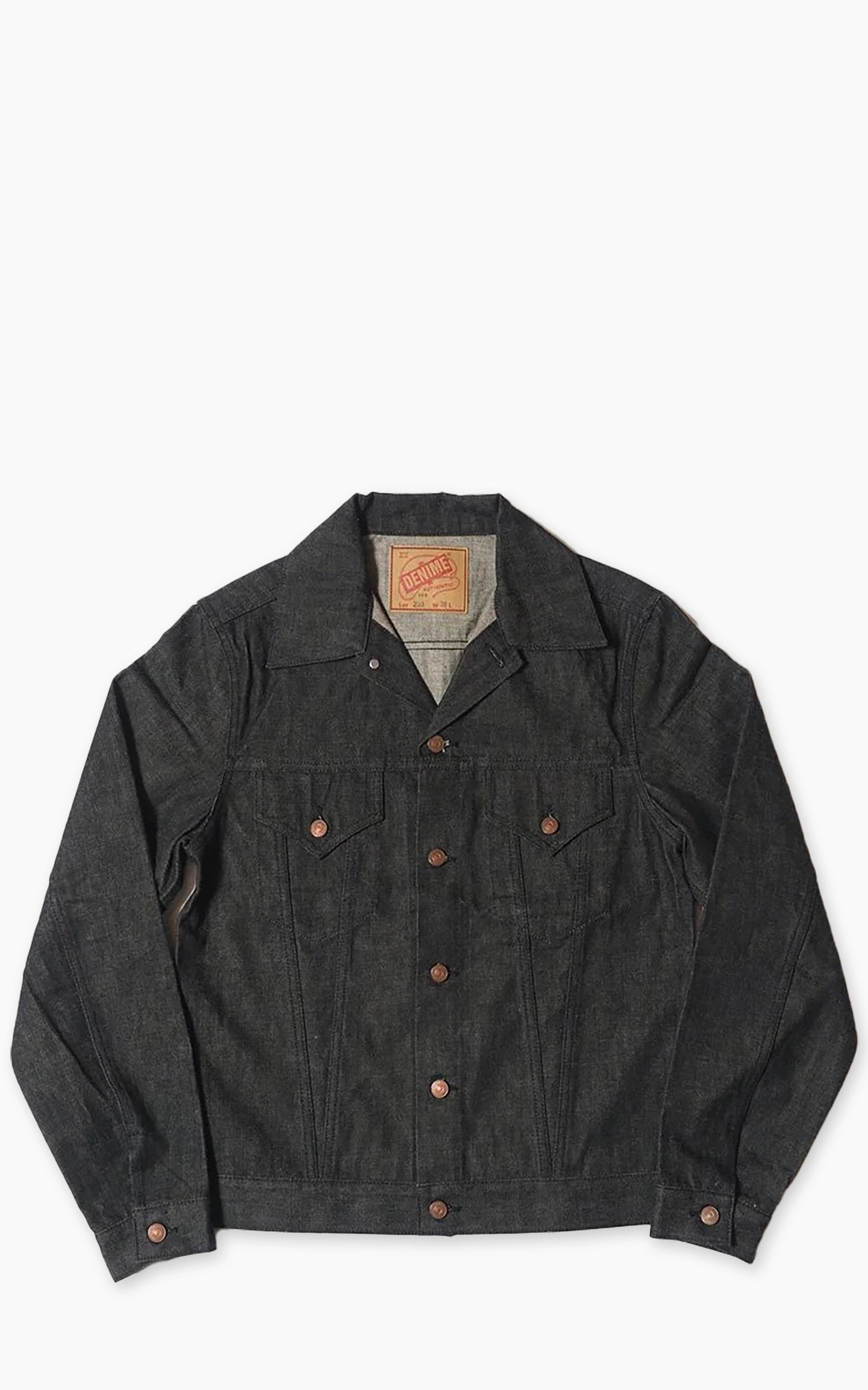Denime Lot 233-66B Type III Denim Jacket Selvedge Black