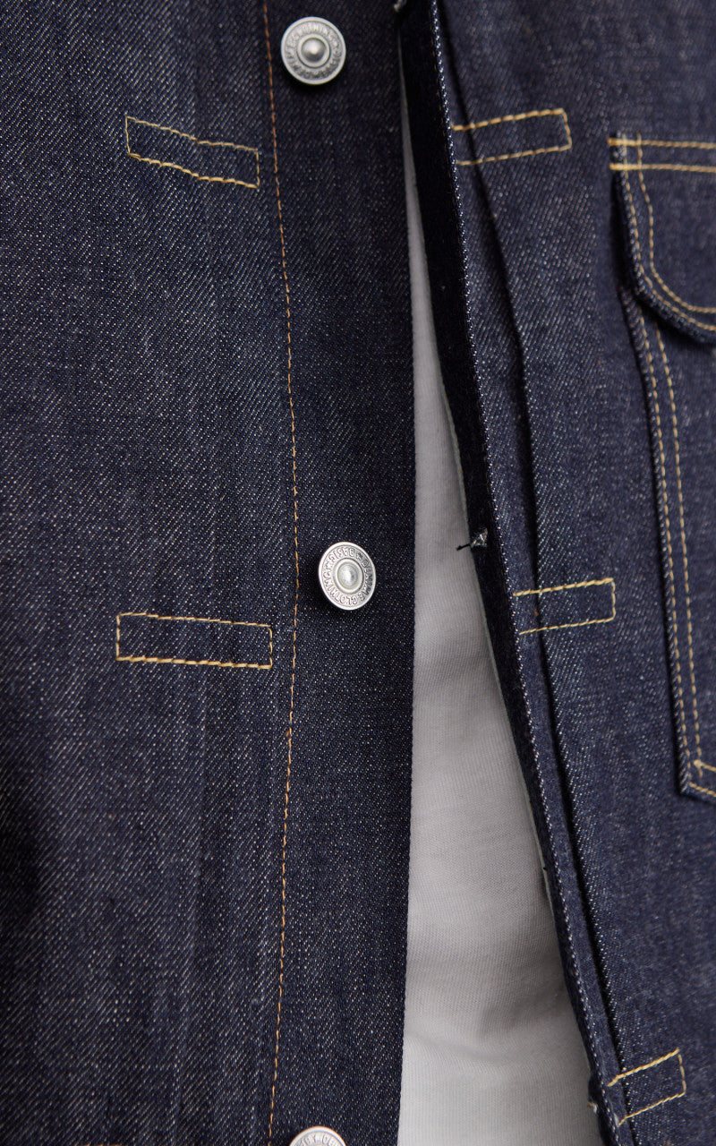 Denime Lot 231XX-47 1947 Model Type 1 Denim Jacket Selvedge Unwashed Indigo