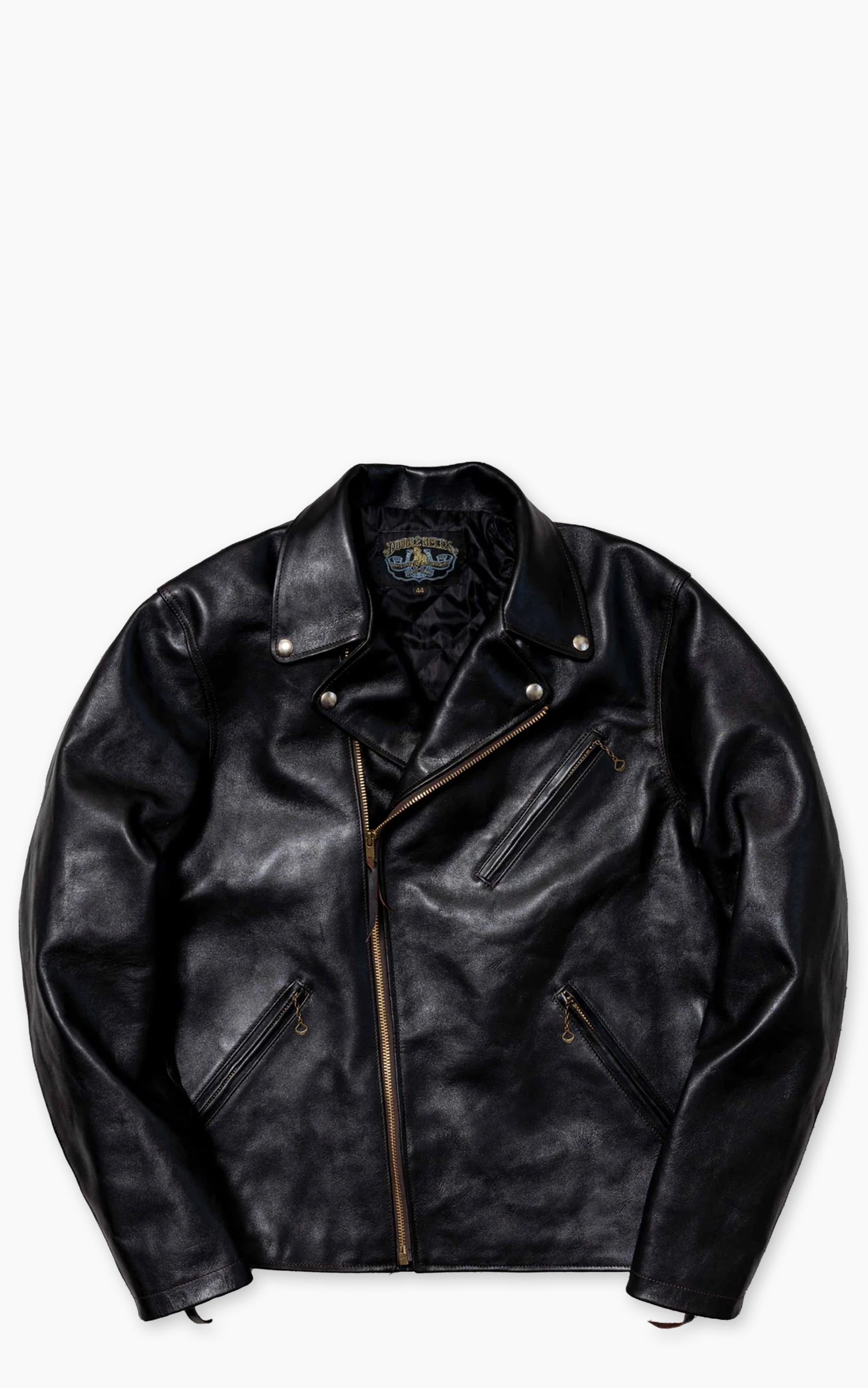 Double Helix Deviant Horsehide Leather Rider Jacket Black