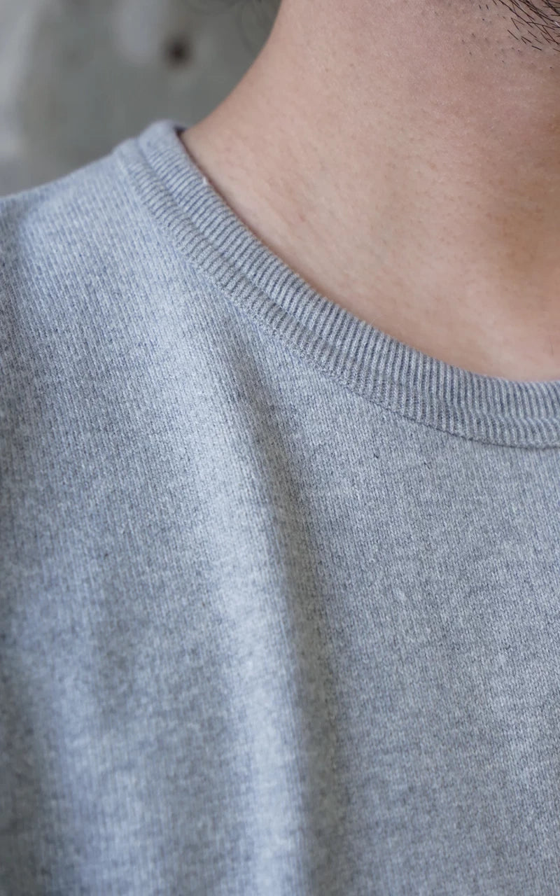 Wonder Looper Double Heavyweight Crewneck T-Shirt Heather Grey