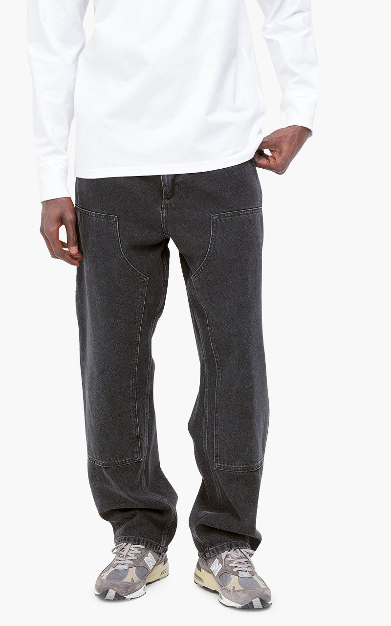 Carhartt WIP Double Knee Pant Fairfield Denim Stone Washed Black