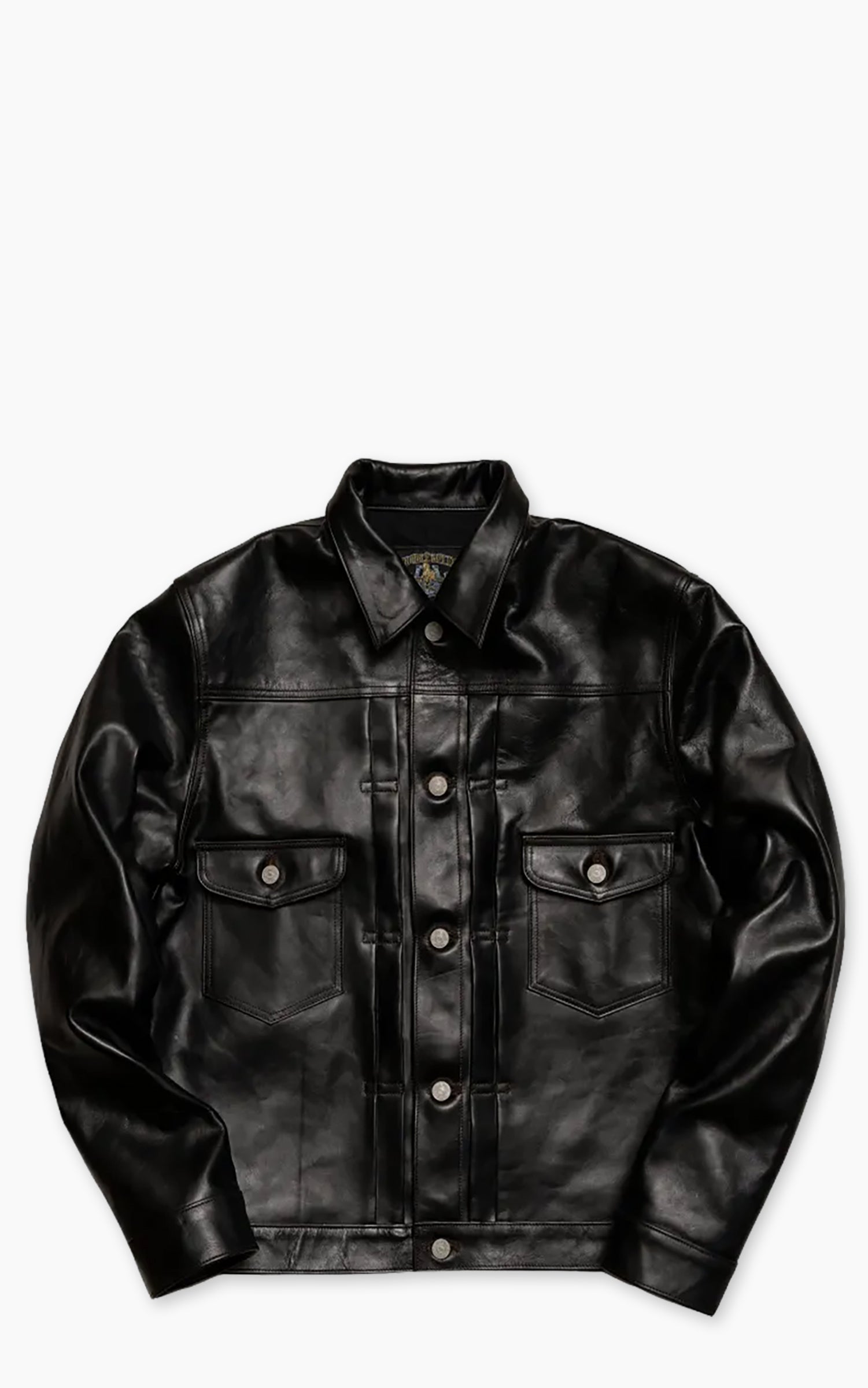 Double Helix Gold Digger Horsehide Leather Jacket Black