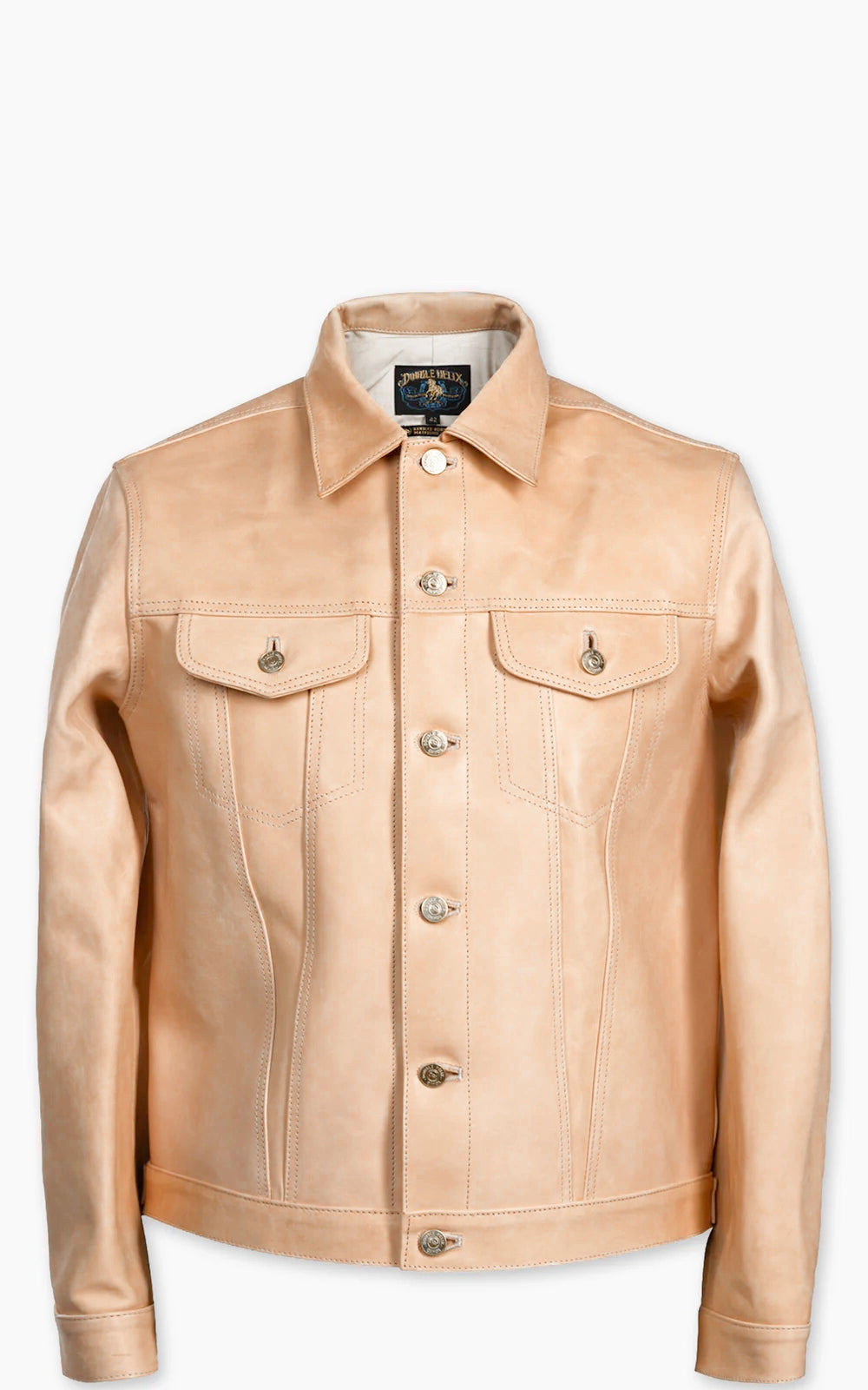 Double Helix Horse Leather Jacket Double Helix Western Pioneer Indigo Horsehide Type III Jacket 44 (XL)