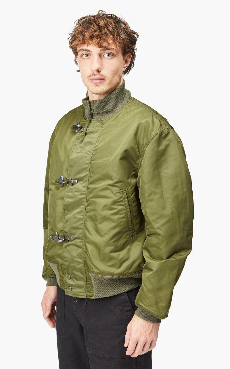 Engineered Garments Deck Jacket Flight Satin Nylon Olive