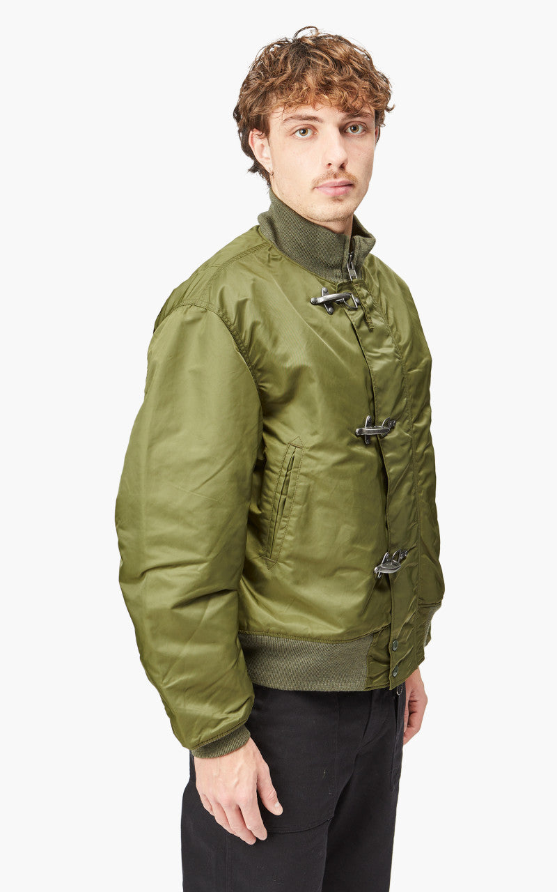 Engineered Garments Deck Jacket Flight Satin Nylon Olive