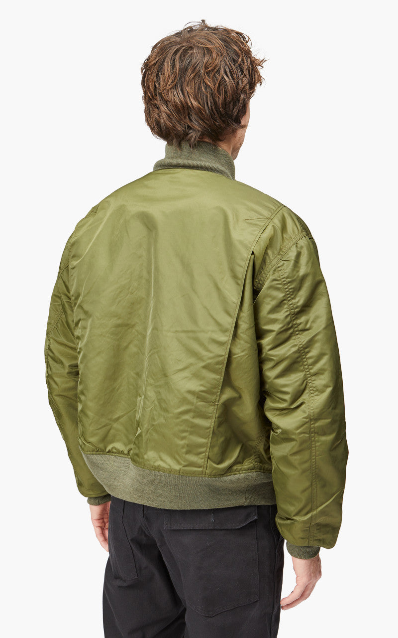 Engineered Garments Deck Jacket Flight Satin Nylon Olive