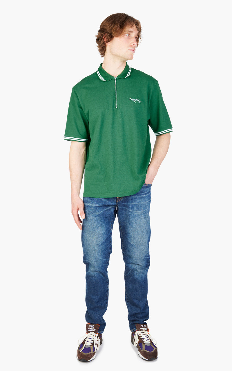 Edwin Affect Polo Pique Shirt Foliage Green