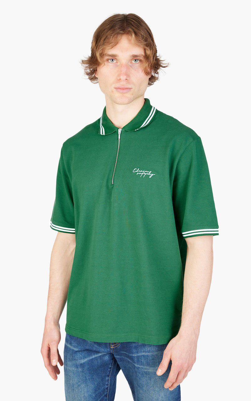 Edwin Affect Polo Pique Shirt Foliage Green