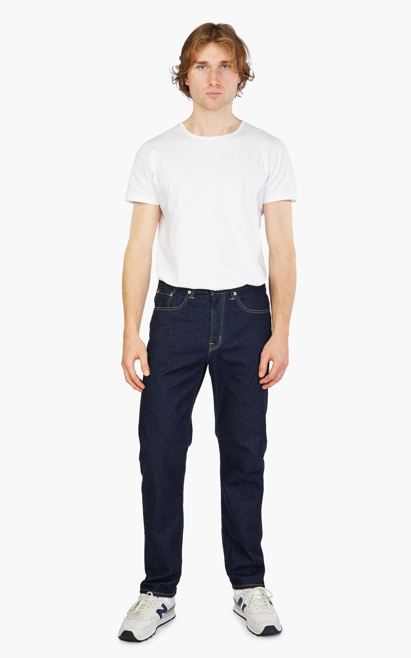 Edwin Loose Straight "Made in Japan" Kaihara 13oz Pure Indigo Stretch Denim Blue Rinsed