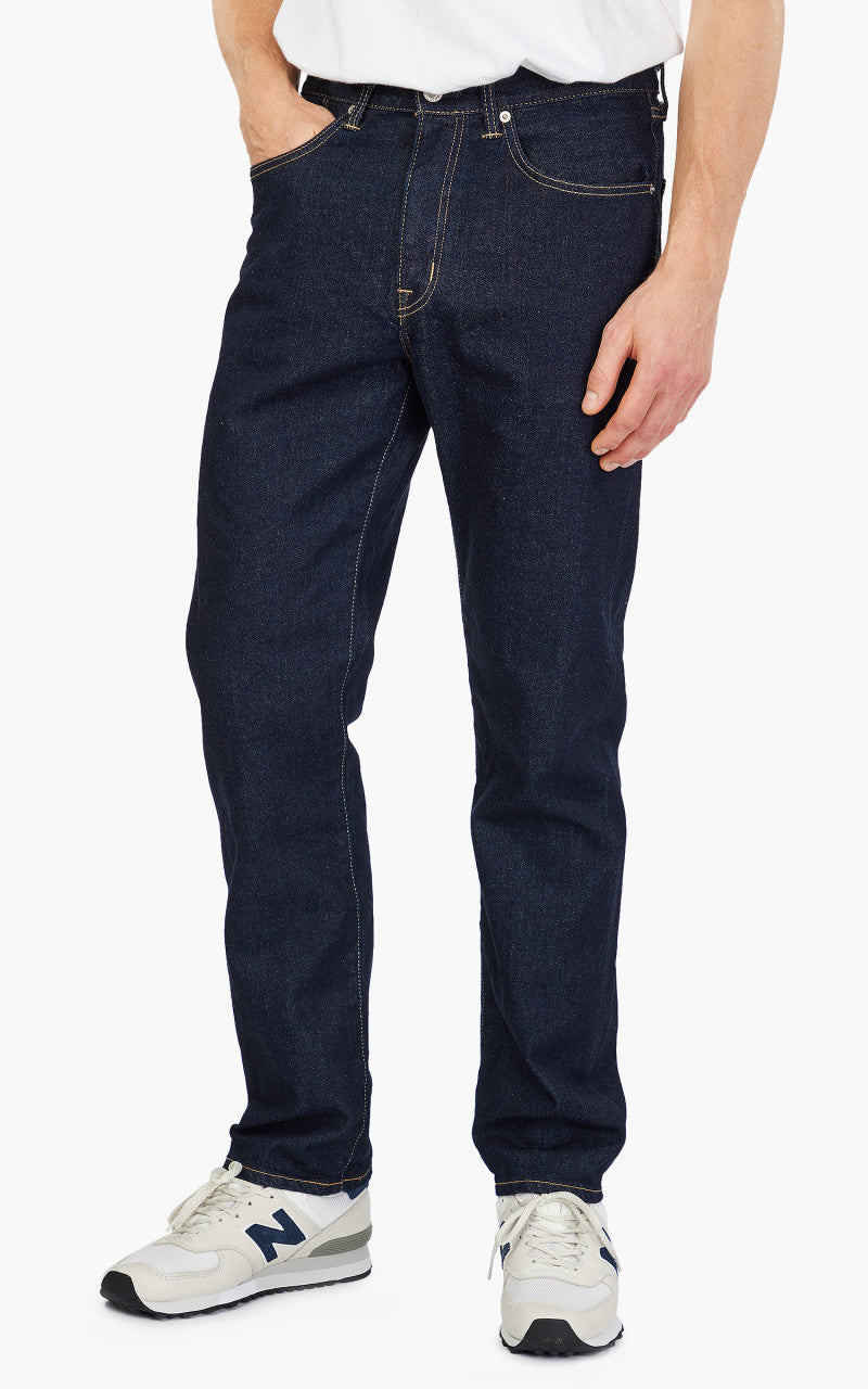 Edwin Loose Straight "Made in Japan" Kaihara 13oz Pure Indigo Stretch Denim Blue Rinsed