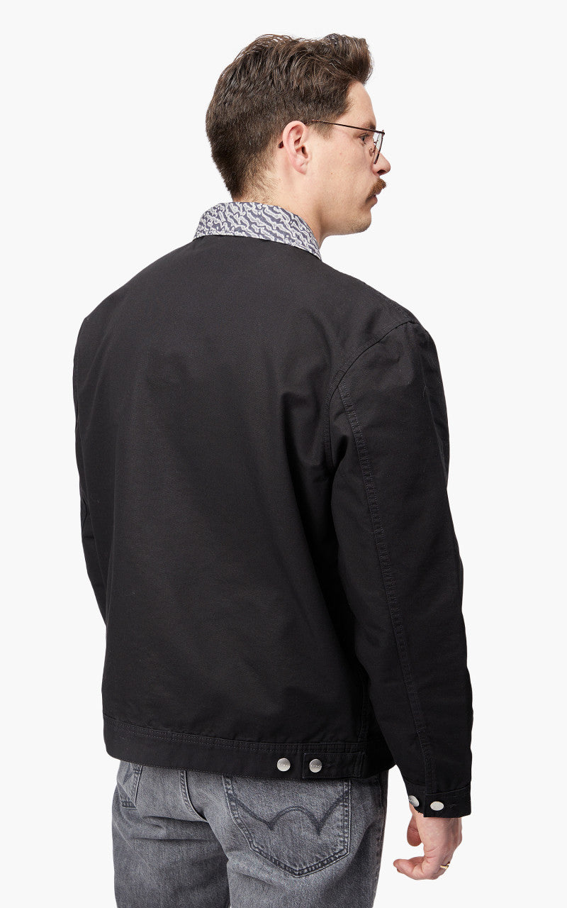 Edwin Aaren Jacket Lined Panama Canvas Black