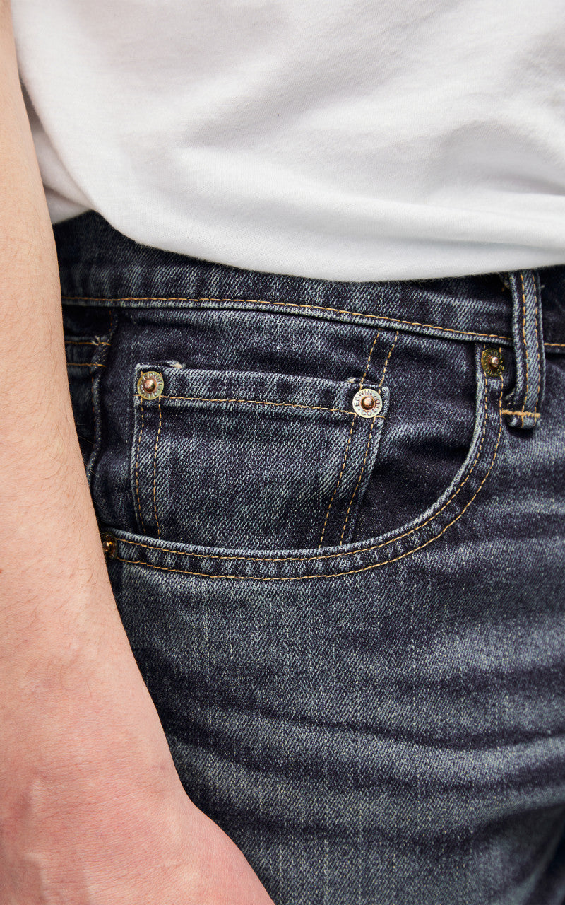 Edwin Regular Tapered "Made in Japan" Kaihara Pure Indigo Stretch Denim 13oz Blue Dark Used