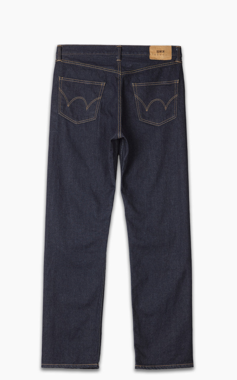 Edwin Loose Straight "Made in Japan" Kaihara 13oz Pure Indigo Stretch Denim Blue Rinsed
