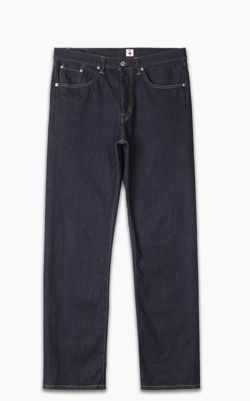 Edwin Loose Straight "Made in Japan" Kaihara 13oz Pure Indigo Stretch Denim Blue Rinsed