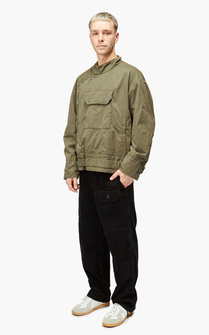 Engineered Garments Moto Jacket PC Coated Cloth Olive