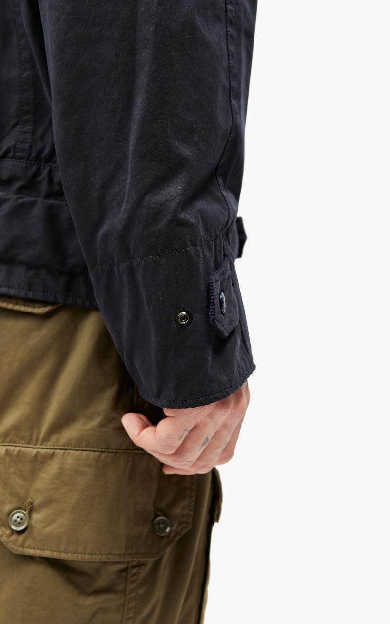 Engineered Garments Moto Jacket PC Coated Cloth Dark Navy