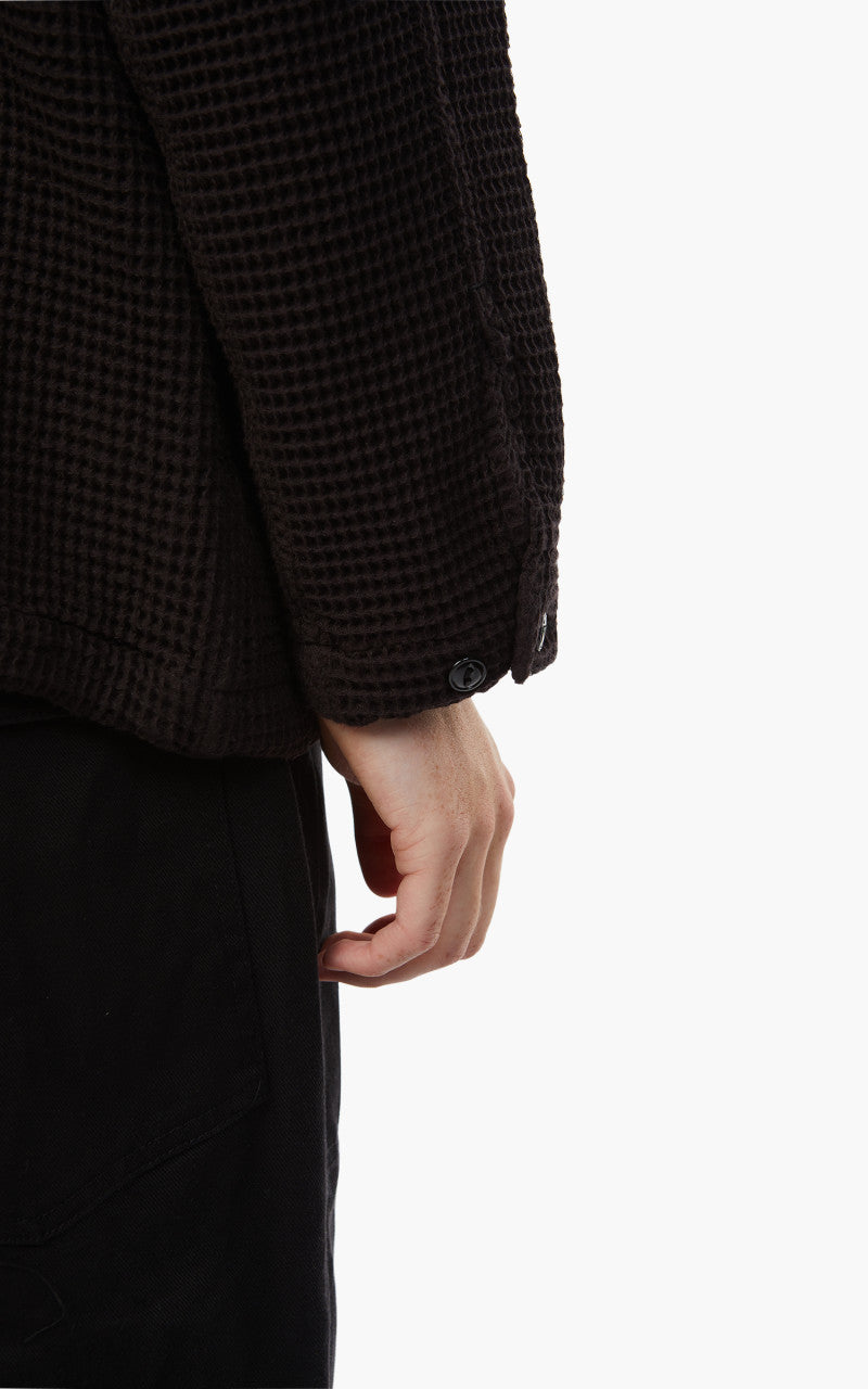 Engineered Garments Cagoule Shirt Black Cotton Waffle