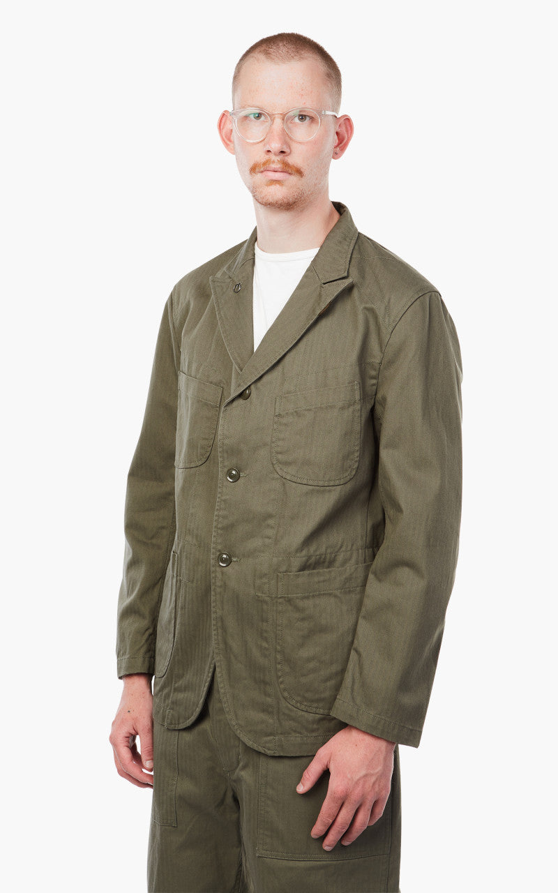 Engineered Garments Bedford Jacket Cotton Herringbone Twill Olive