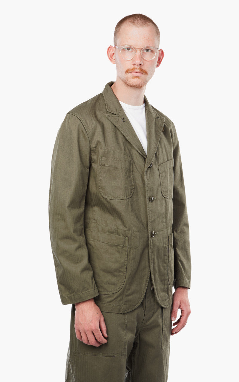 Engineered Garments Bedford Jacket Cotton Herringbone Twill Olive