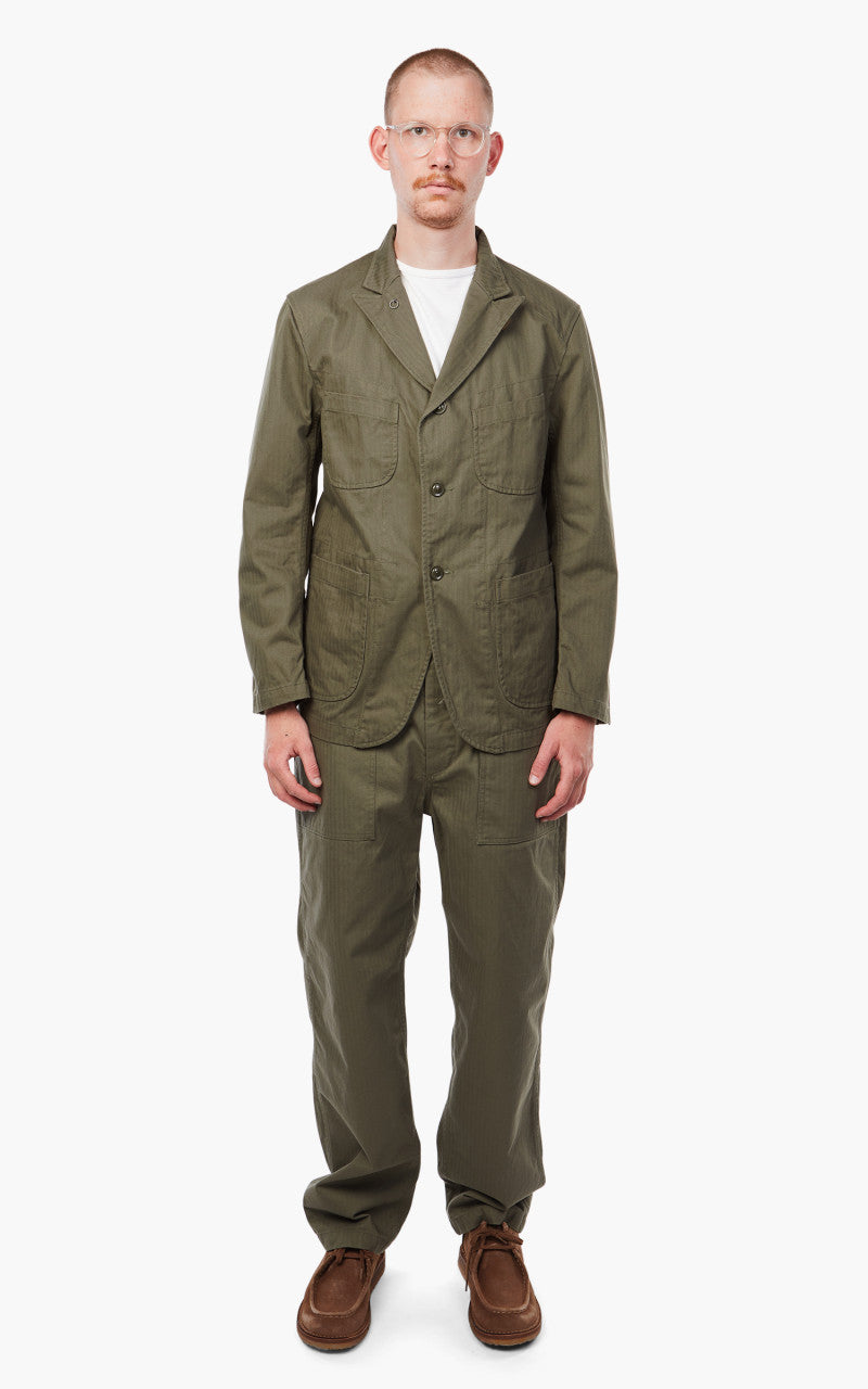 Engineered Garments Bedford Jacket Cotton Herringbone Twill Olive