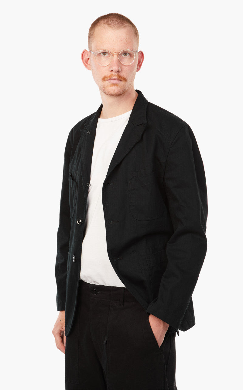 Engineered Garments Bedford Jacket Cotton Herringbone Twill Black