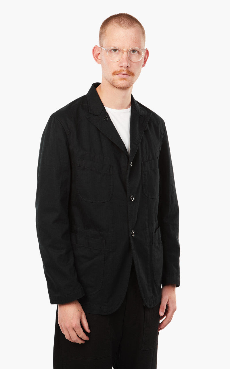 Engineered Garments Bedford Jacket Cotton Herringbone Twill Black