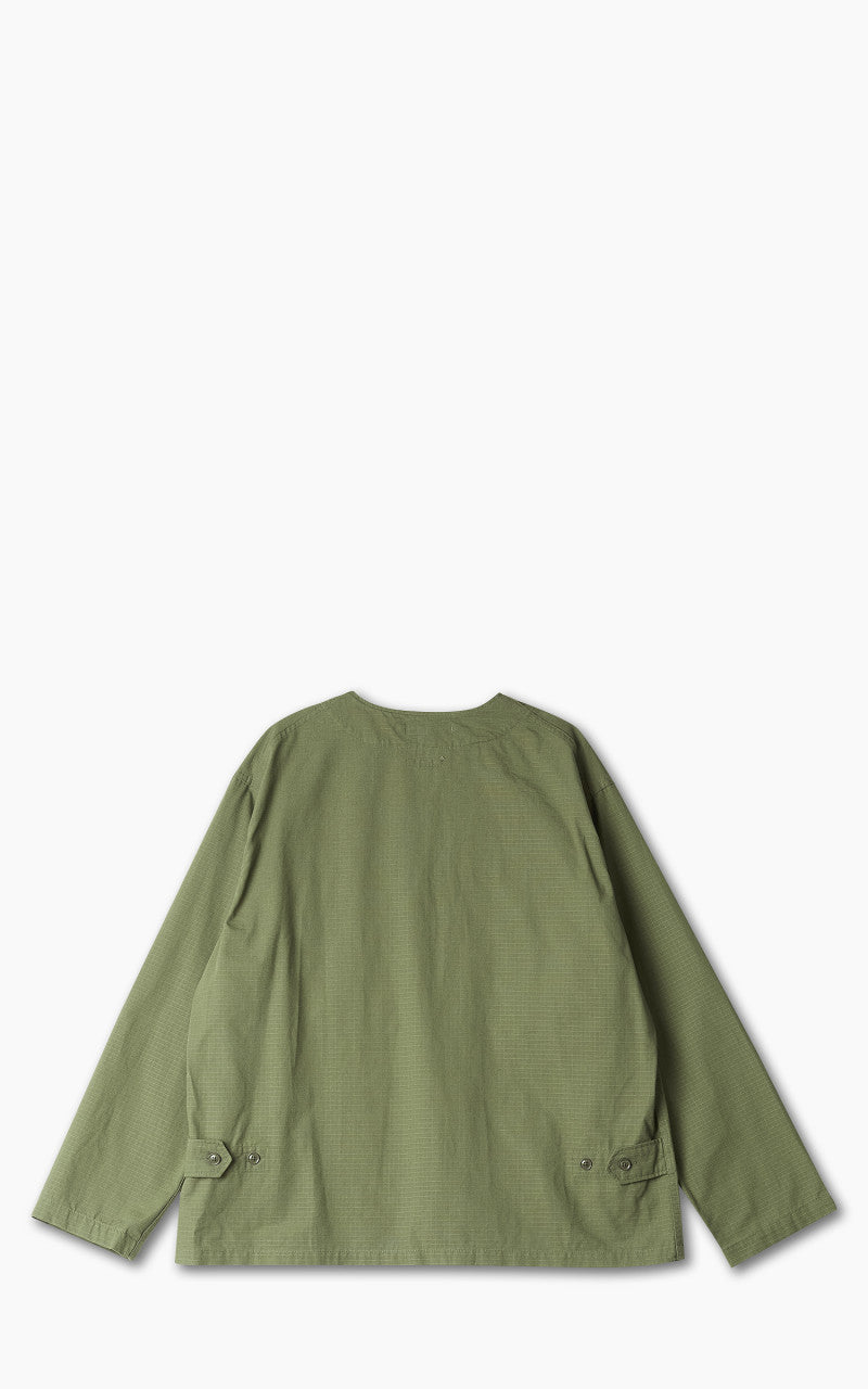 Engineered Garments Cardigan Jacket Cotton Ripstop Olive