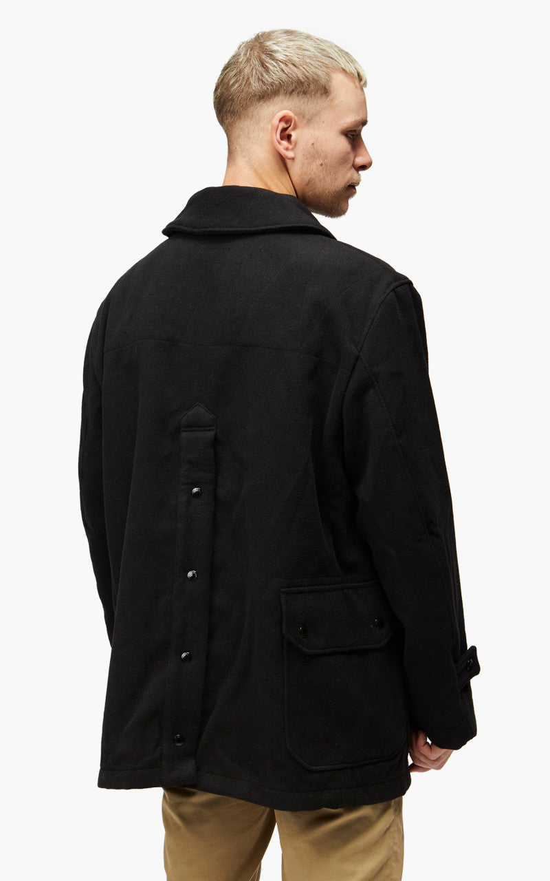 Engineered Garments Short Duffle Jacket Polyester Fake Melton Black
