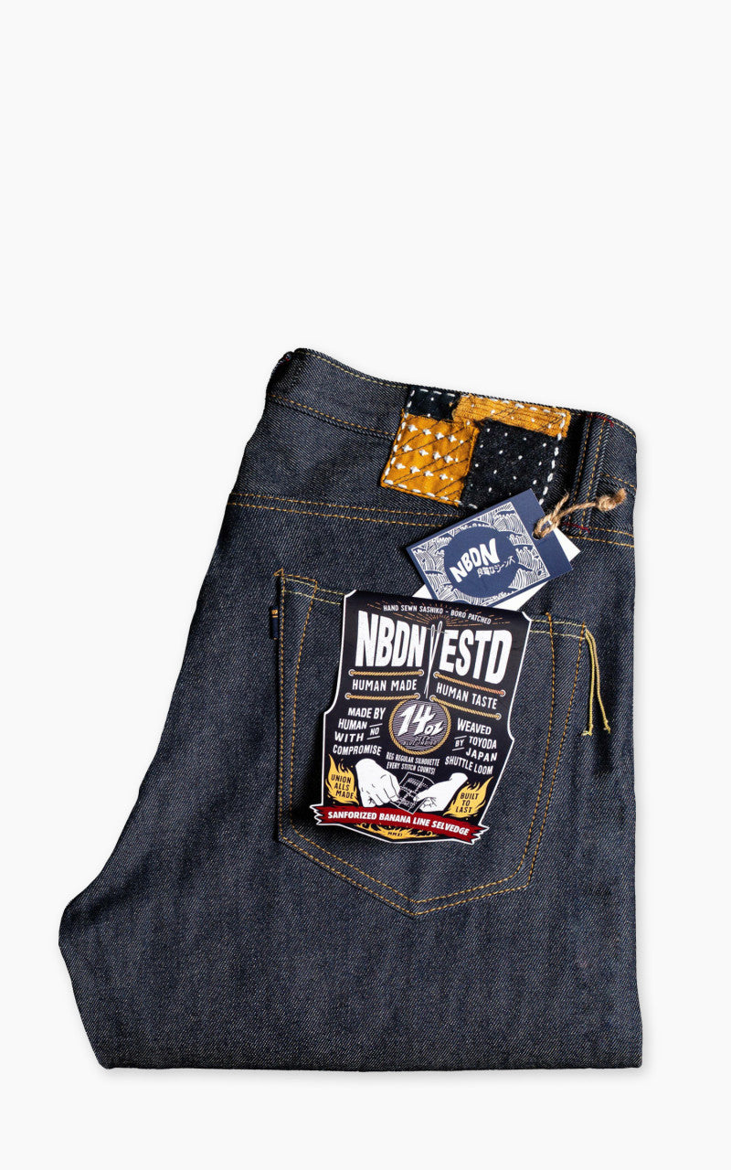 NBDN ESTD 011 Banana Line II Regular Straight Selvedge Jeans Indigo 14oz