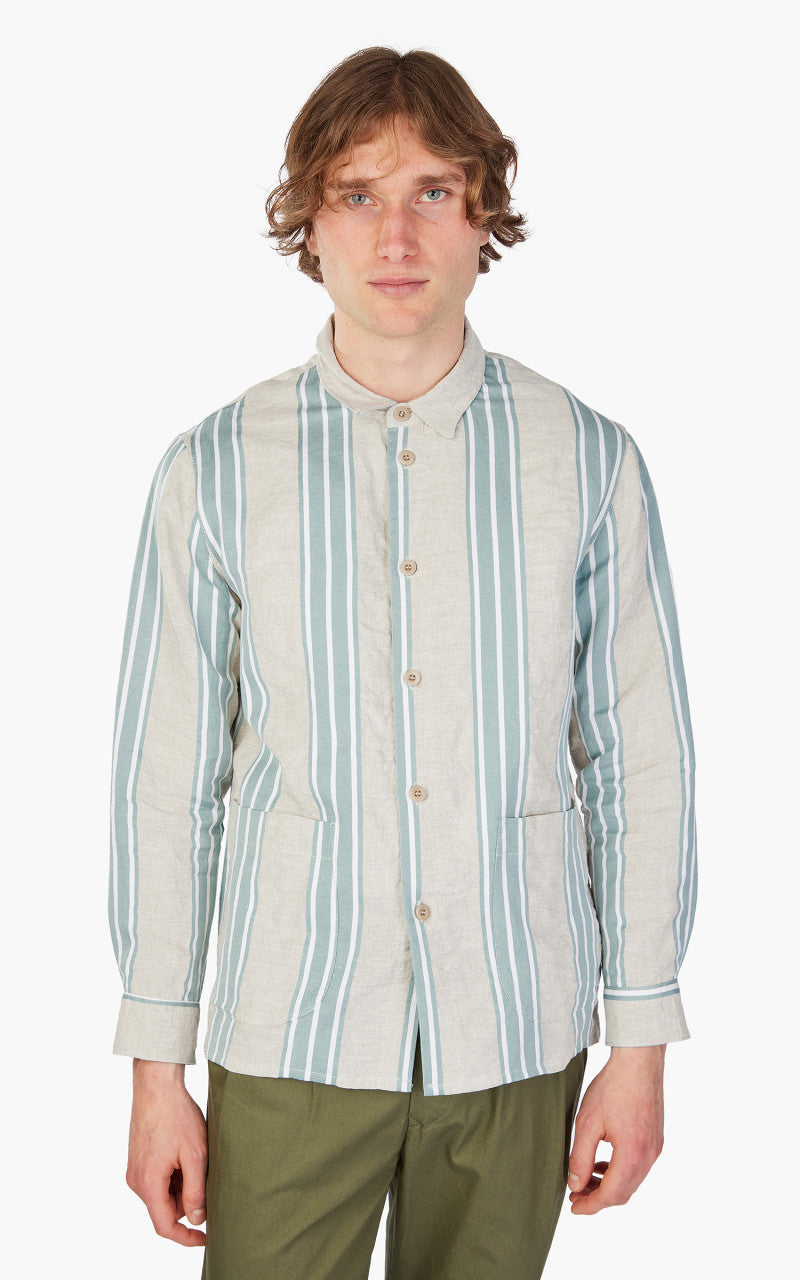 East Harbour Surplus Hadley 80 Shirt Jacket Striped Linen