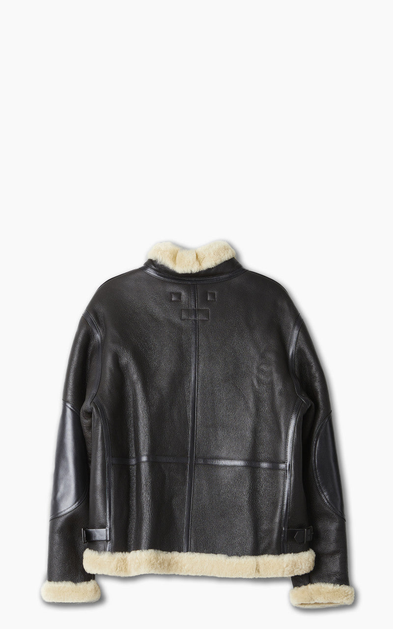 Eastlogue Shearling Motorcycle Jumper Black