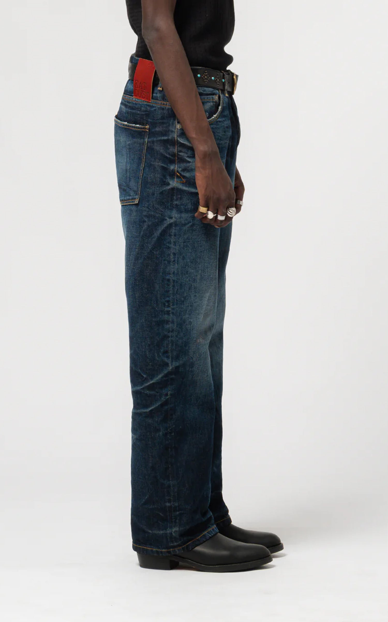 Eat Dust Fit 36 EL Heavy Selvedge Denim Indigo Worn Out