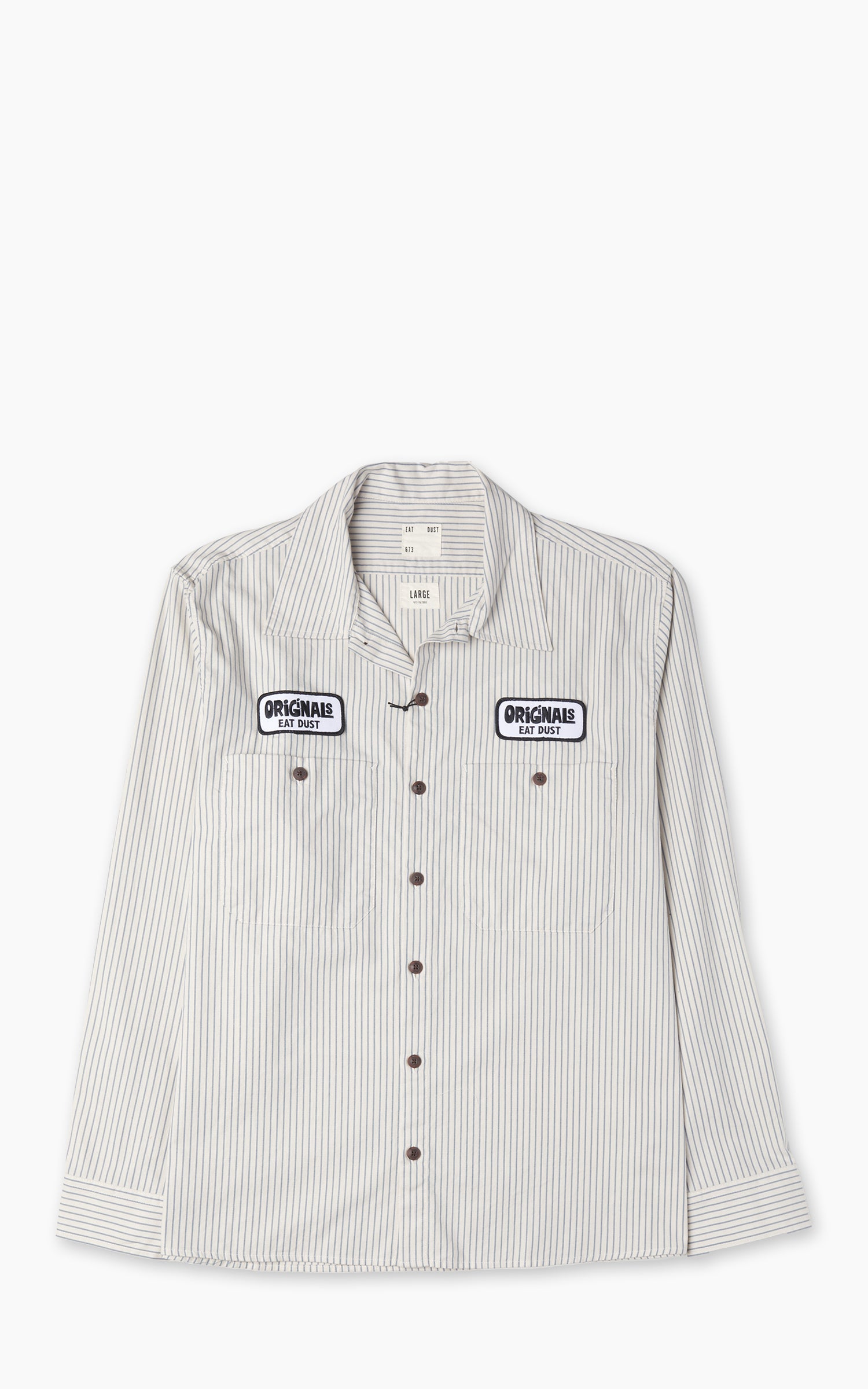 Eat Dust Pit Crew Shirt Rimini Stripes Wheat/Blue