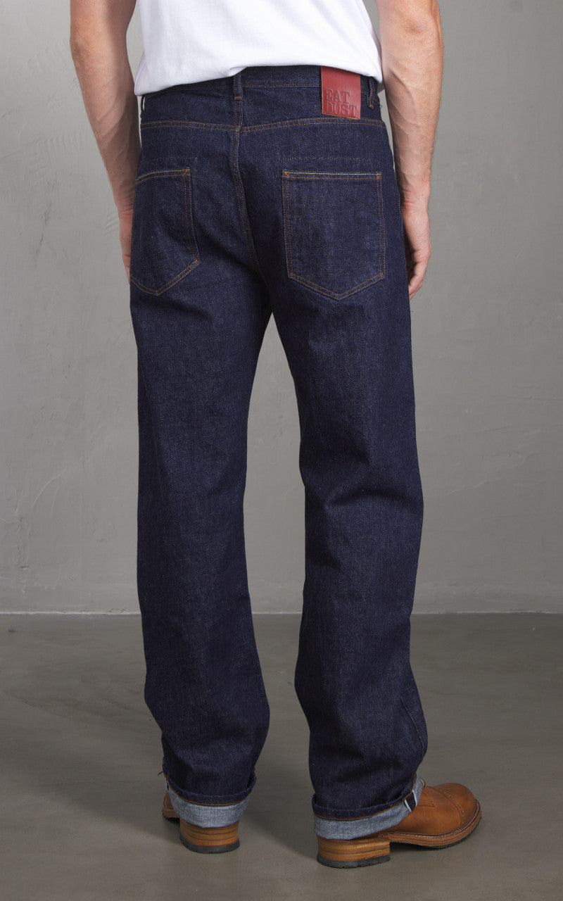 Eat Dust Fit 36 Loose Oversized Heavy Selvedge Denim Indigo Blue 14oz
