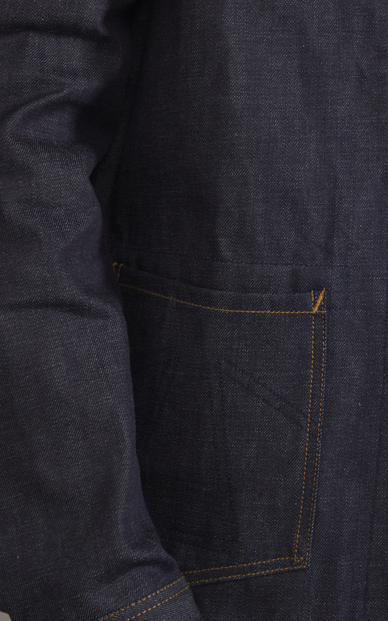 Eat Dust Fit 673 Chore Jacket Selvedge Denim Indigo Blue 13.75oz