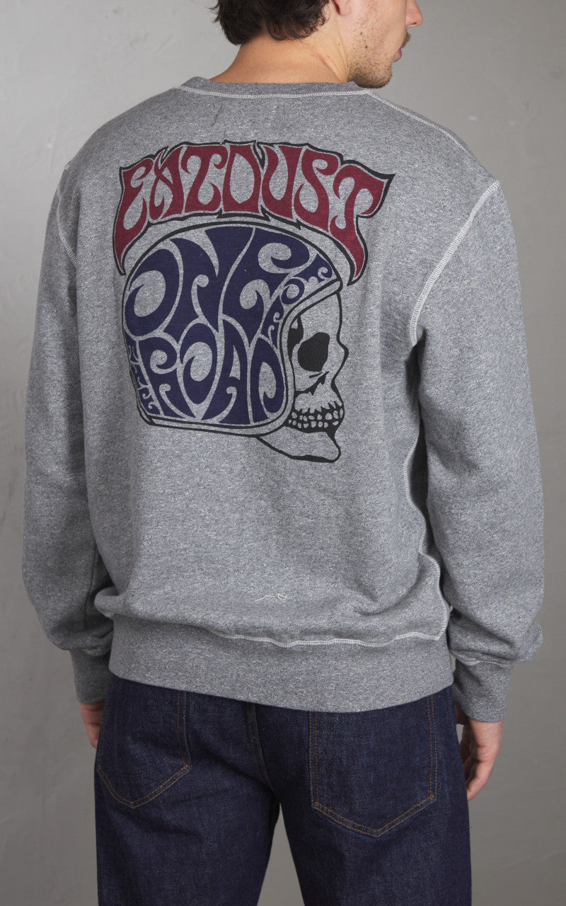 Eat Dust Skull Core Sweatshirt Grey Melange