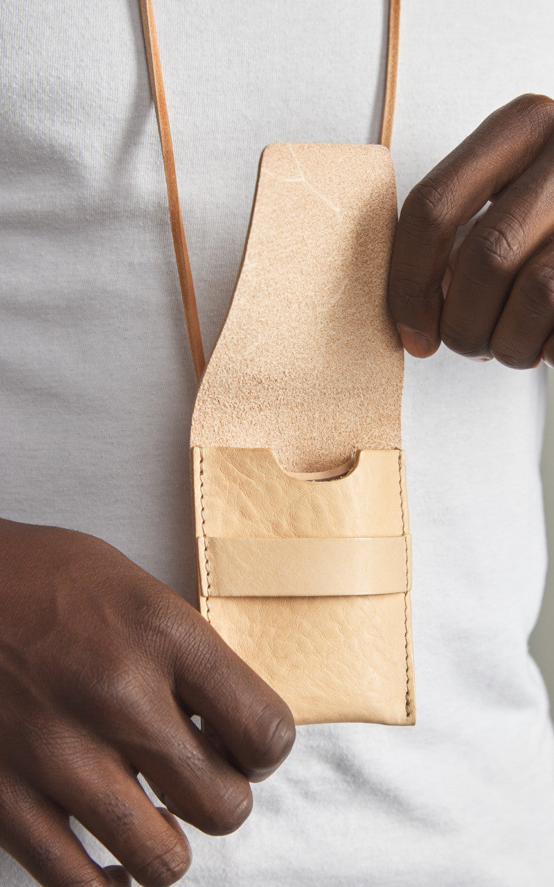 Eat Dust Chopper Pouch Leather Natural