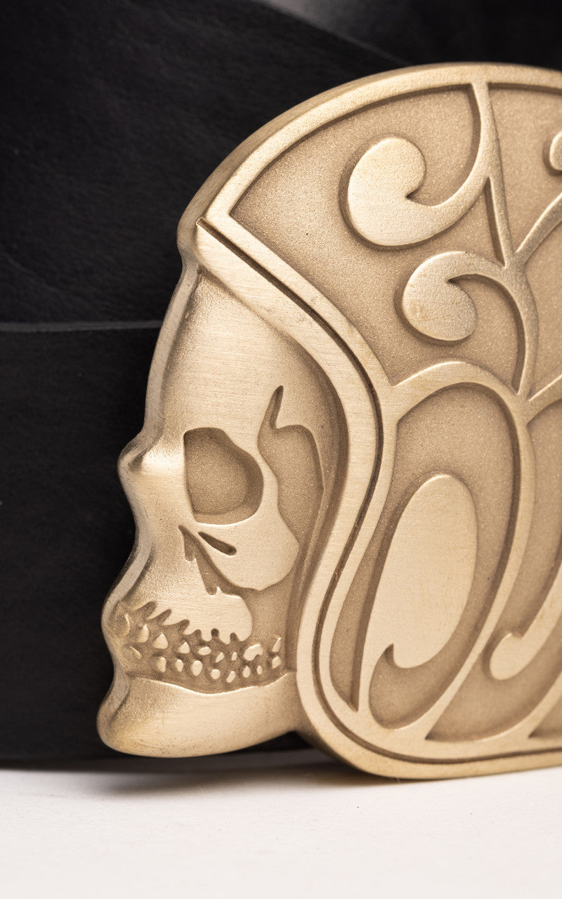 Eat Dust Skull Logo Belt Black