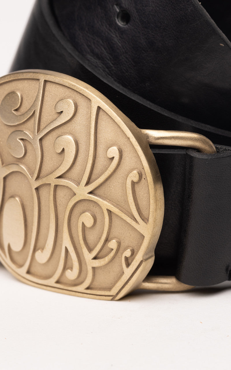 Eat Dust Skull Logo Belt Black