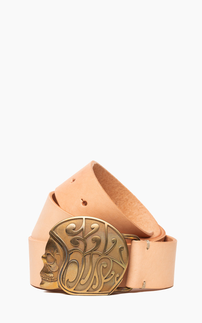 Eat Dust Skull Logo Belt Natural