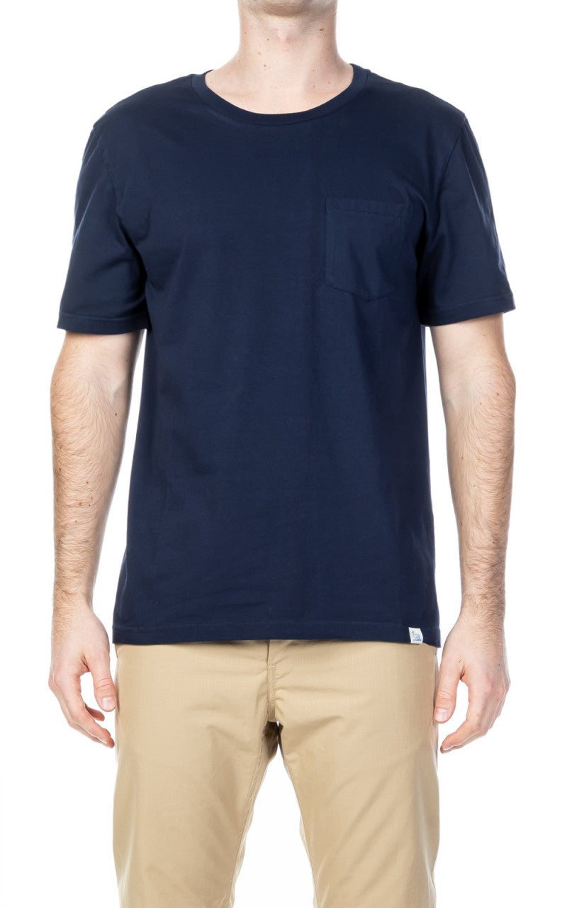 Merz b. Schwanen CTP01 Crew Neck Pocket Tee Deep Blue