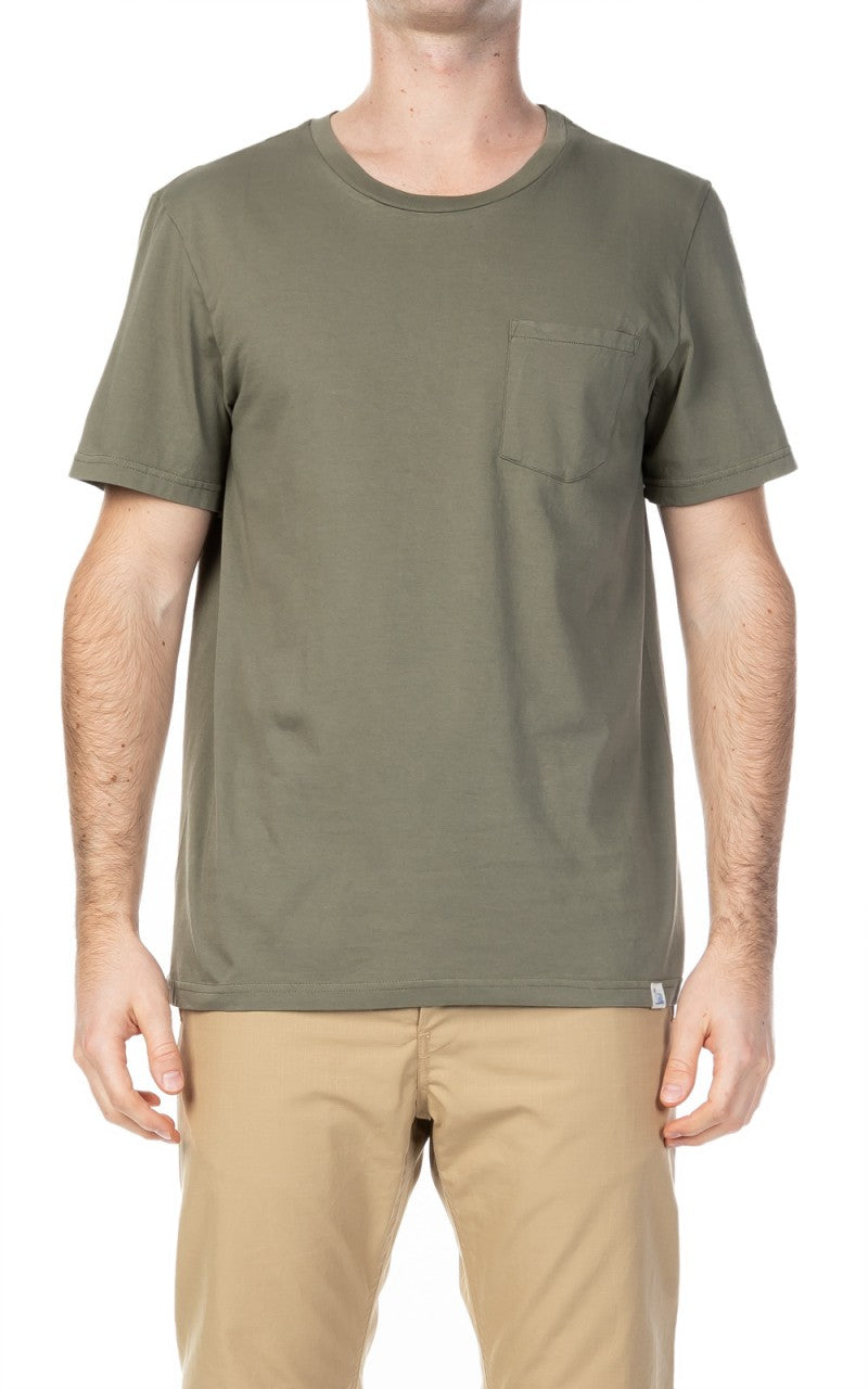 Merz b. Schwanen CTP01 Crew Neck Pocket Tee Army