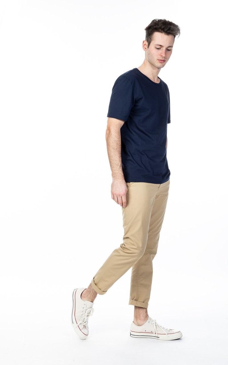 Merz b. Schwanen CTP01 Crew Neck Pocket Tee Deep Blue