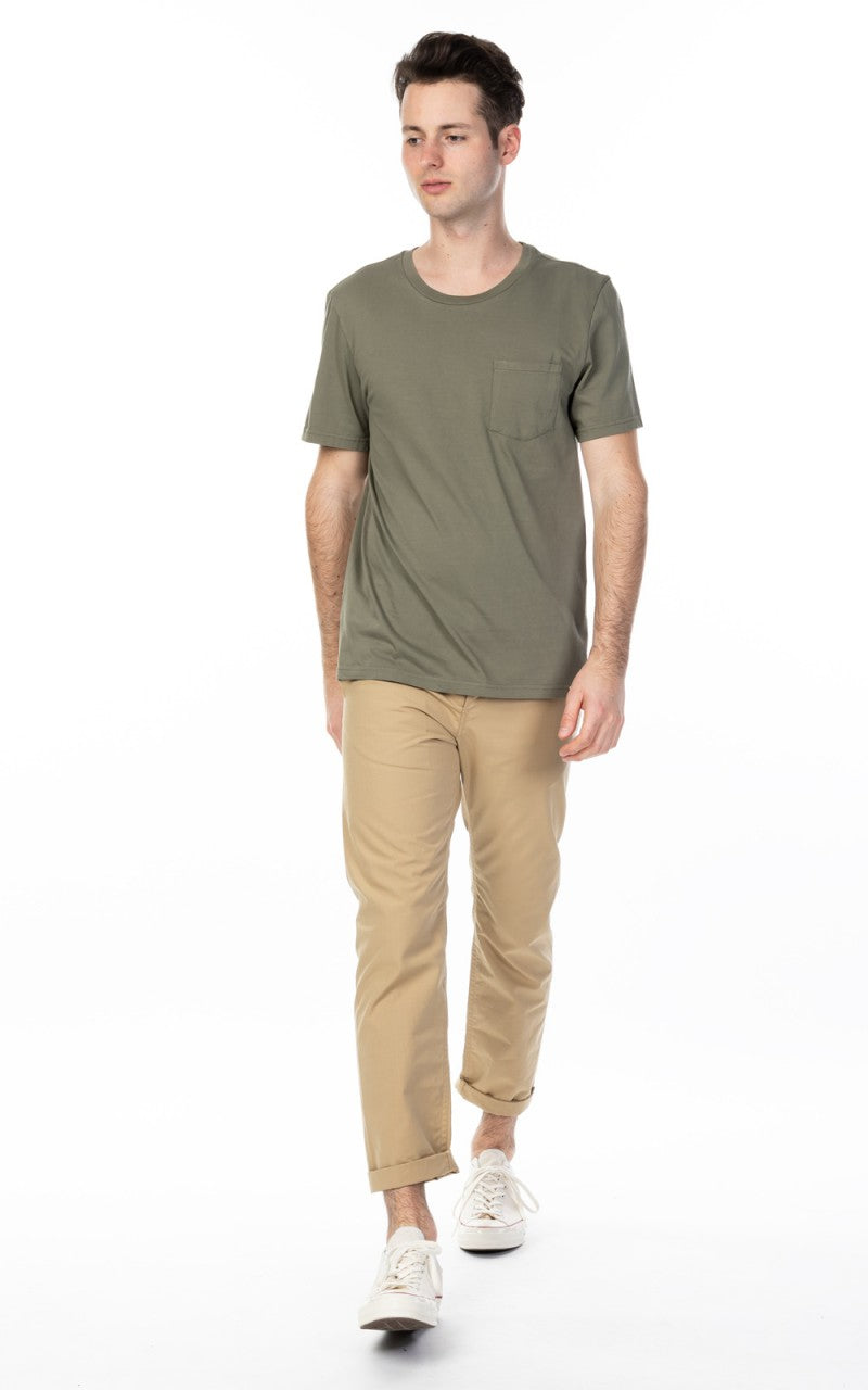 Merz b. Schwanen CTP01 Crew Neck Pocket Tee Army