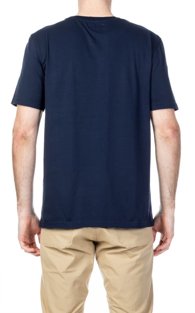 Merz b. Schwanen CTP01 Crew Neck Pocket Tee Deep Blue